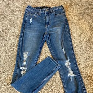 High-rise super skinny jeans